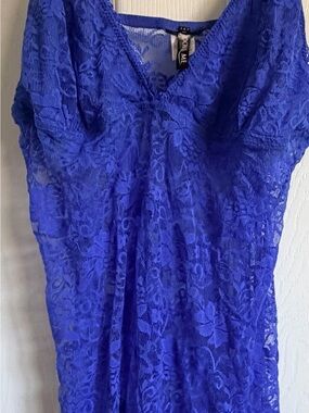 BLUE LACE DRESS - Bold Royal Blue